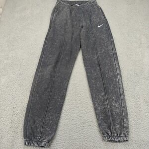 Nike Sweatpants Mens Small Gray Acid Wash Jogger Pants Swoosh DD5630-010 Cotton